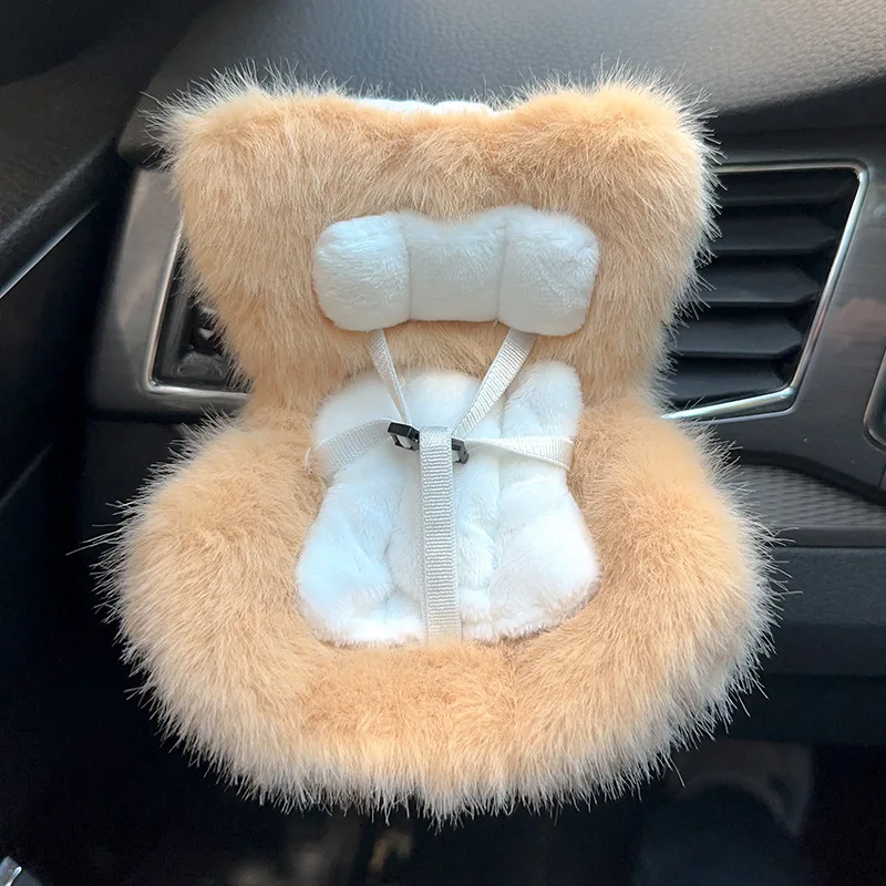 15-17cm doll Seat Labubu Carseat Safety Seat Cute doll Air Outlet Aromatherapy Decoration High-Grade Car Interior Decoration