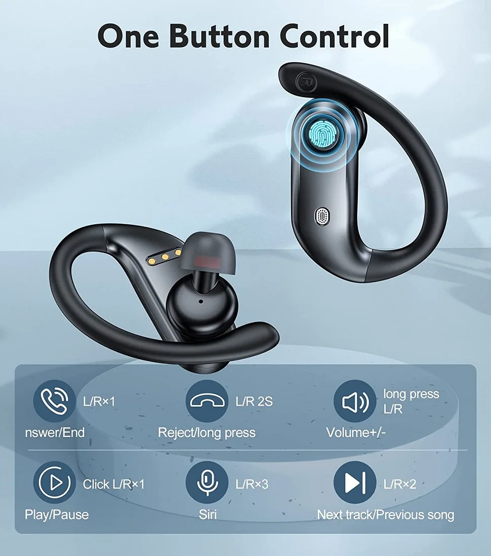 Bluetooth Earphones Wireless Earbuds with Wireless Charging Case Stereo Sound Headphones Built-in Mic In-Ear Headsets Deep Bass