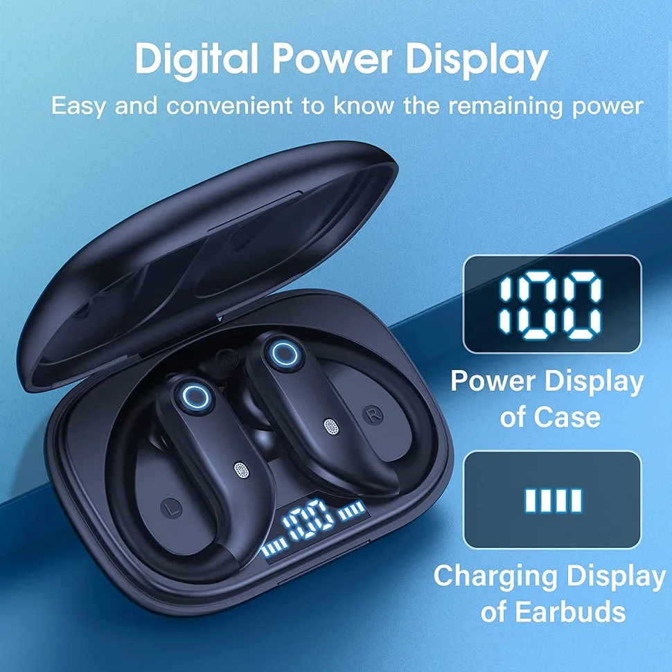 Bluetooth Earphones Wireless Earbuds with Wireless Charging Case Stereo Sound Headphones Built-in Mic In-Ear Headsets Deep Bass