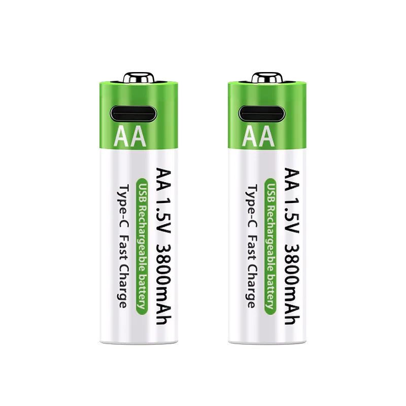 AA/AAA Rechargeable Battery 3000mAh/3800mAh Lithium Battery 1.5V Constant Voltage Fast Charging Type-C For Remote Mouse Toy Ect