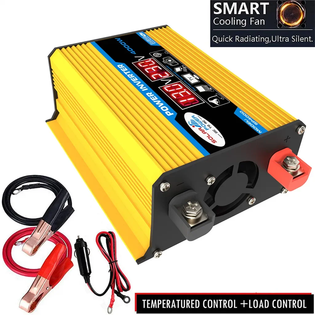 4000W Solar Inverter Kit Complete 12V to 110V/220V Solar Panel System 12V Solar Panel Battery Charge Controller Power Generation