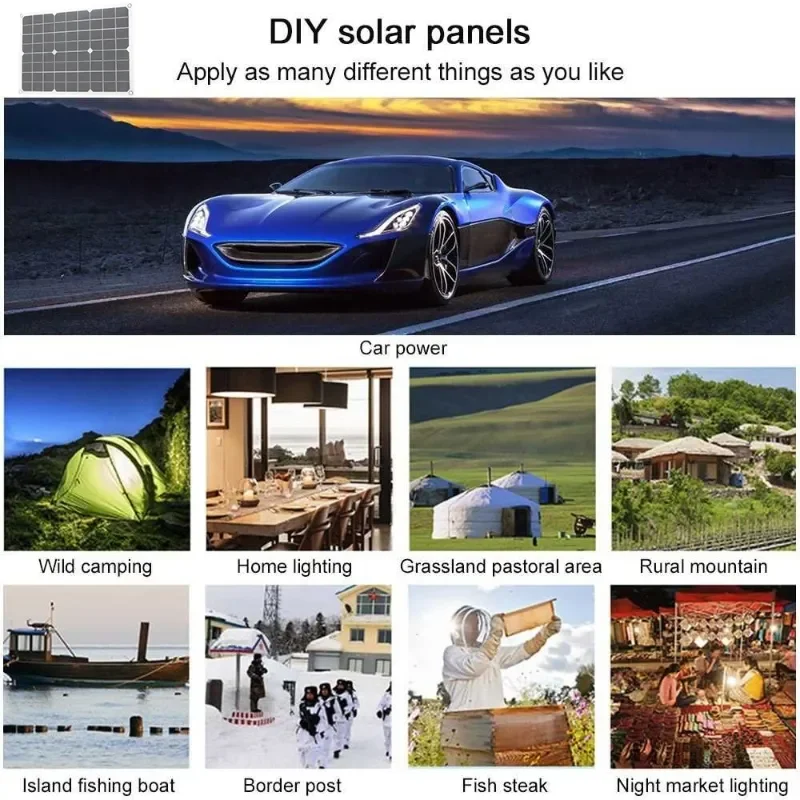 4000W Solar Inverter Kit Complete 12V to 110V/220V Solar Panel System 12V Solar Panel Battery Charge Controller Power Generation