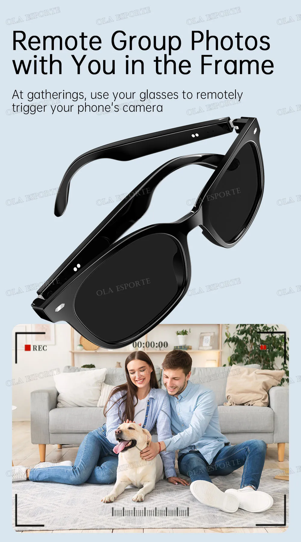 2026 New AI Smart Glasses Photochromic Lenses Bluetooth Call Noise Reduction Music Headphone Microphone Sunglasses for Men Women