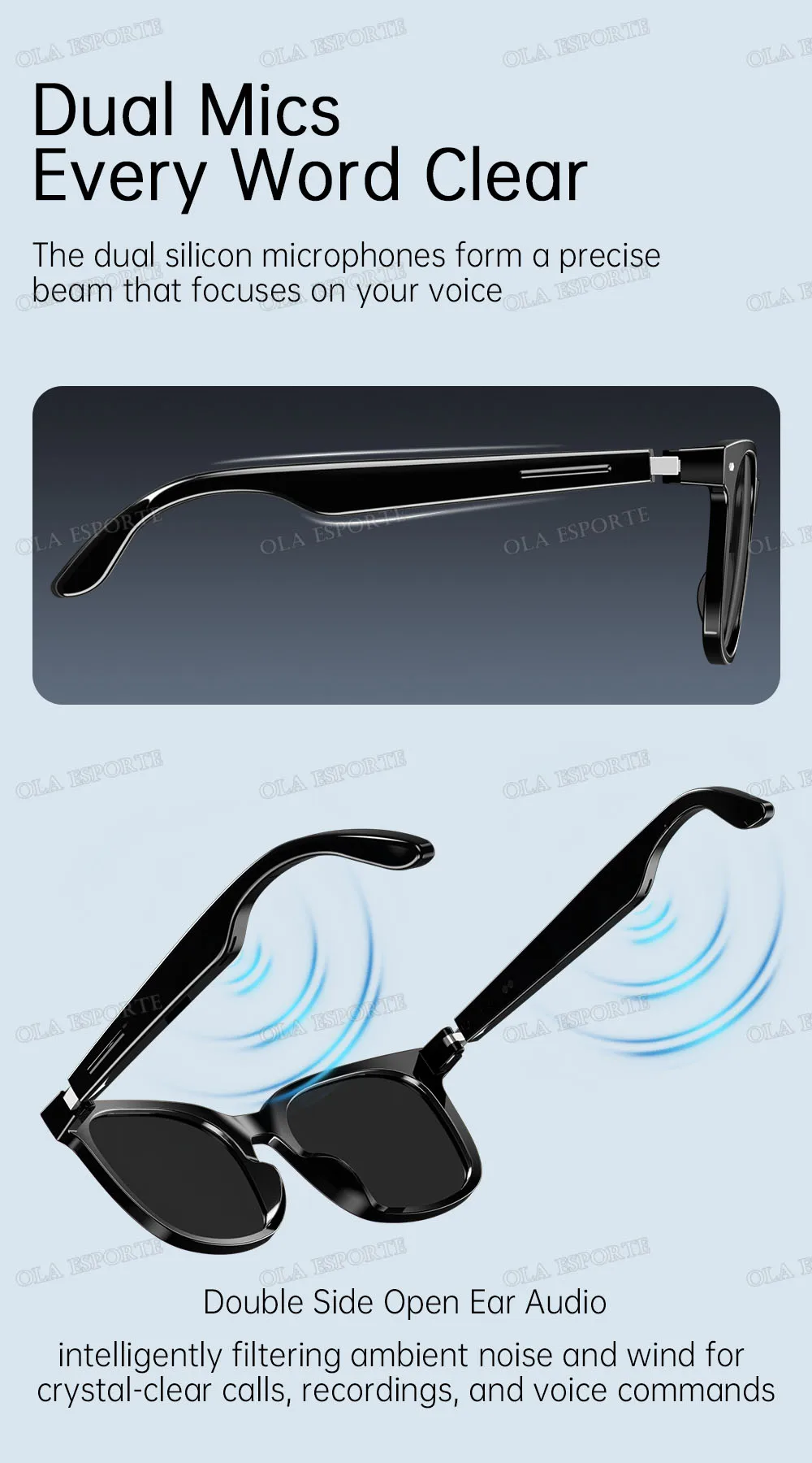 2026 New AI Smart Glasses Photochromic Lenses Bluetooth Call Noise Reduction Music Headphone Microphone Sunglasses for Men Women