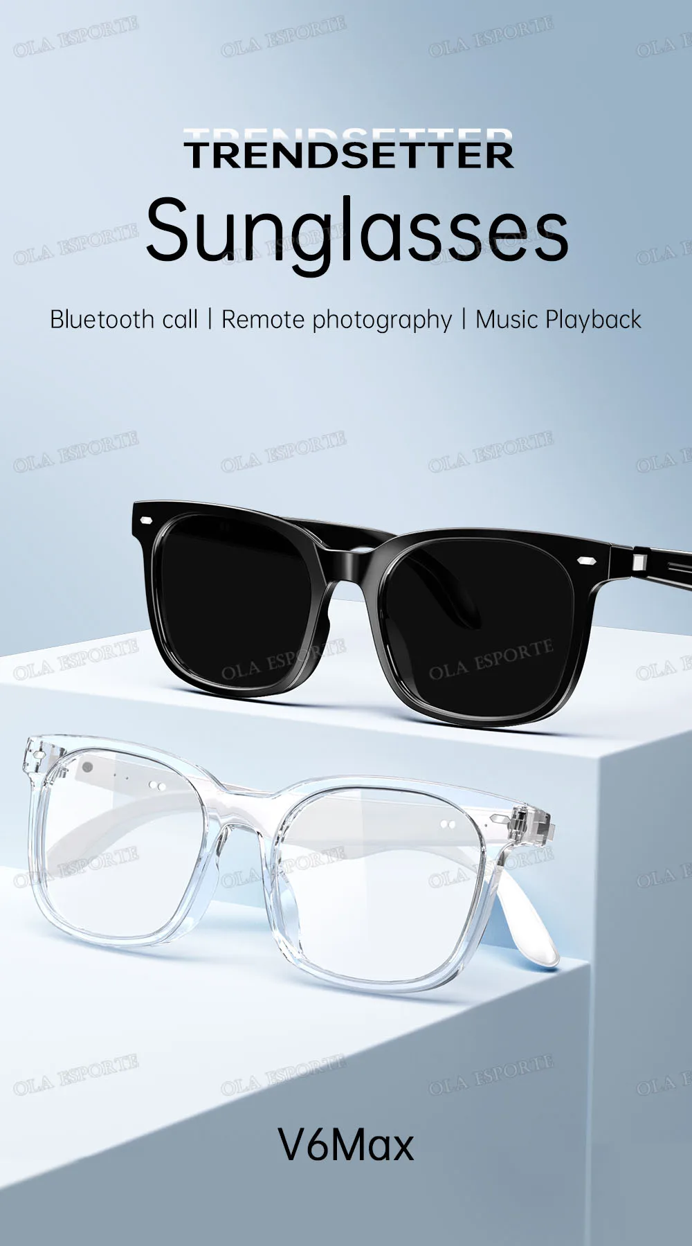 2026 New AI Smart Glasses Photochromic Lenses Bluetooth Call Noise Reduction Music Headphone Microphone Sunglasses for Men Women