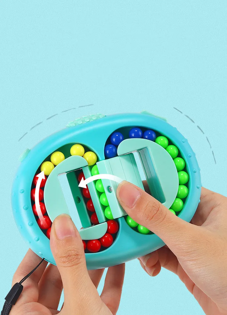 New Kids Rotating Magic Beans Fingertip Toys Children Spin Bead Puzzles Game Learning Educational Adults Stress Relief Toy