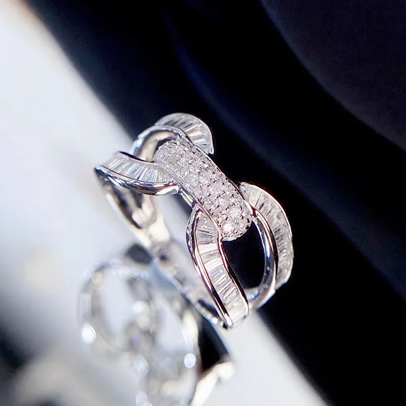 Huitan Creative Design Wedding Rings for Women Modern Fashion New Finger Accessories Engagement Party Temperament Female Jewelry