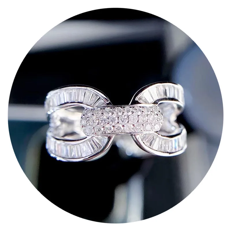 Huitan Creative Design Wedding Rings for Women Modern Fashion New Finger Accessories Engagement Party Temperament Female Jewelry