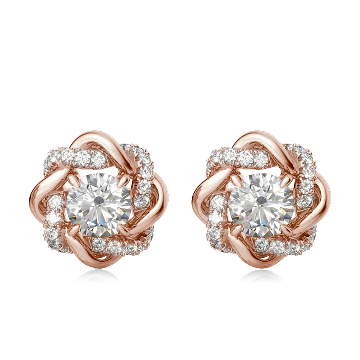 Luxury Quality Trendy Star Of David 2 Carat 6.5mm Moissanite Earrings Studs Pure 925 Silver Certificated Women's Jewellery Sale