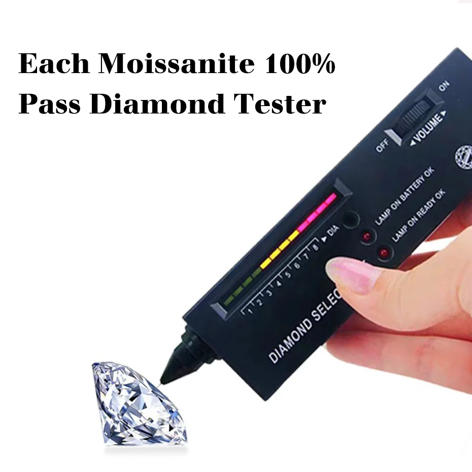 Luxury Quality Trendy Star Of David 2 Carat 6.5mm Moissanite Earrings Studs Pure 925 Silver Certificated Women's Jewellery Sale