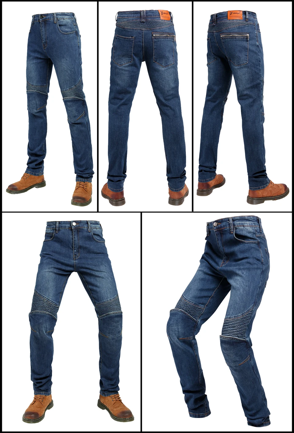 Kevlar Motorcycle Jeans Men Motocross Protective Pants Aramid Sports Racing Riding Gear Spring Autumn