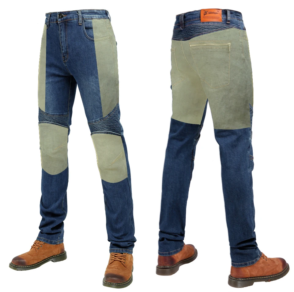 Kevlar Motorcycle Jeans Men Motocross Protective Pants Aramid Sports Racing Riding Gear Spring Autumn