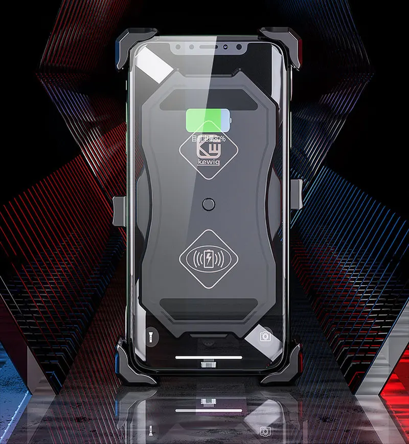 2022 Upgraded Motorcycle Phone Holder 15W Wireless Charger USB QC3.0 Fast Charging Bike Smartphone Stand 360 Cellphone Support