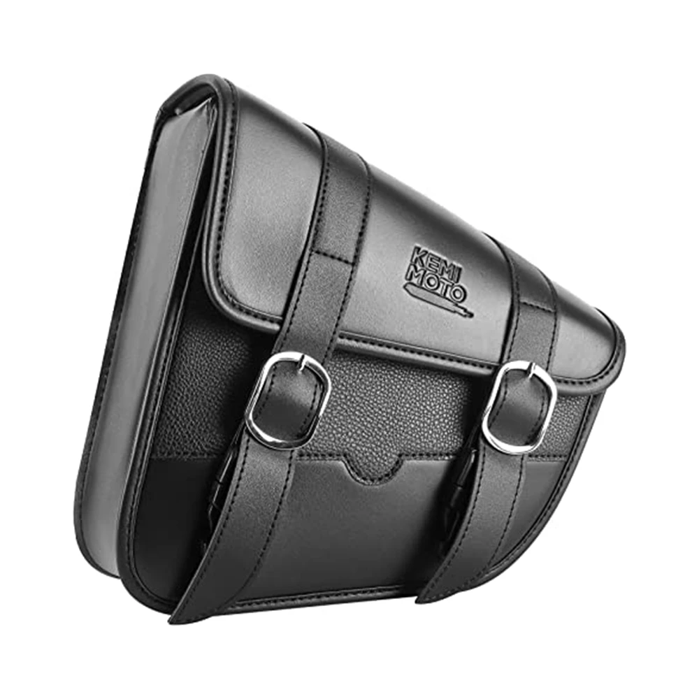 Motorcycle Swing Arm Bags Swingarm Bag Waterproof Saddlebag for Softail Standard Dyna Low Rider Sport Glide Left Side Solo Bags
