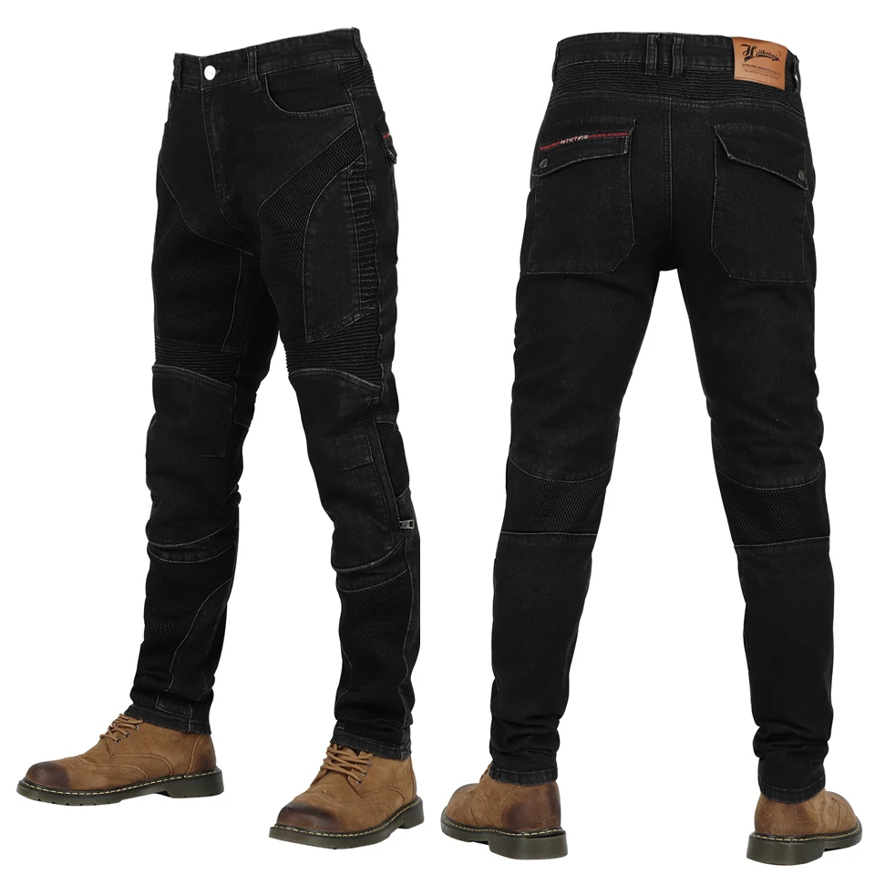 Kevlar Motorcycle Jeans Men Summer Riding Pants Blue Dirt Bike Trousers Abrasion Resistant Mesh Ventilation Durable