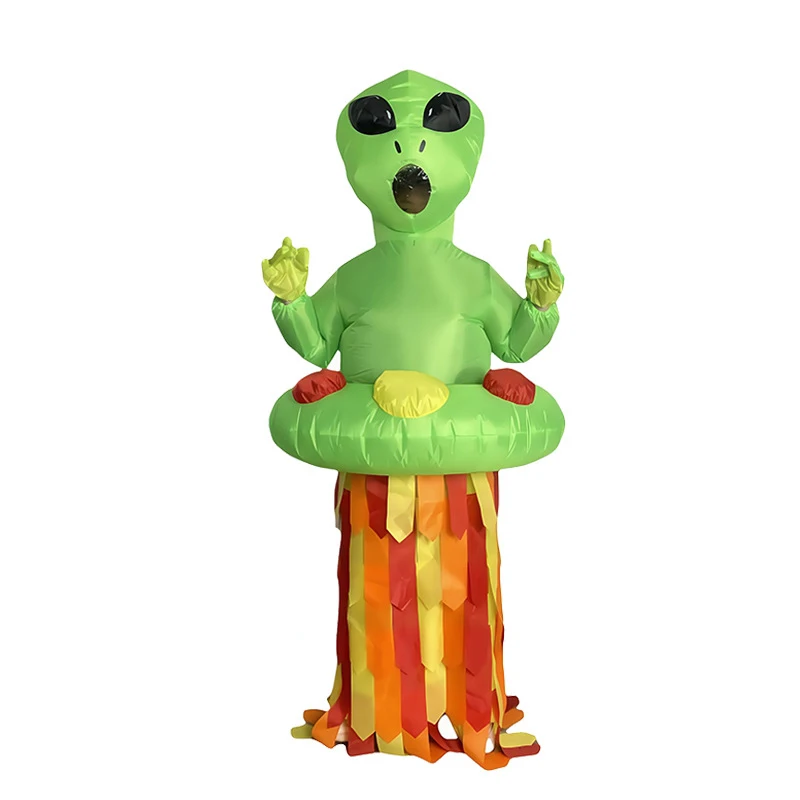 Adult Colorful Rooster ET Alien Inflatable Costumes Funny Fancy Animal Outfits Halloween Carnival Performance Wear for Man Woman
