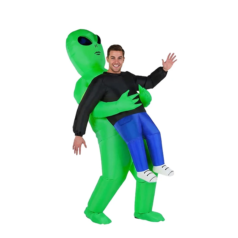 Adult Colorful Rooster ET Alien Inflatable Costumes Funny Fancy Animal Outfits Halloween Carnival Performance Wear for Man Woman