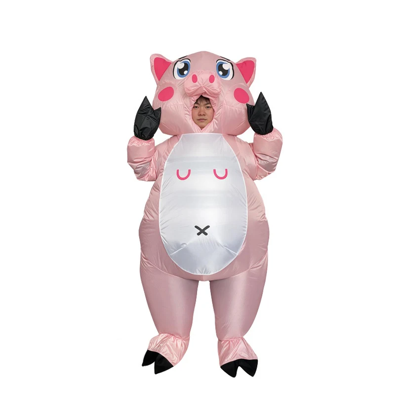 Adult Colorful Rooster ET Alien Inflatable Costumes Funny Fancy Animal Outfits Halloween Carnival Performance Wear for Man Woman