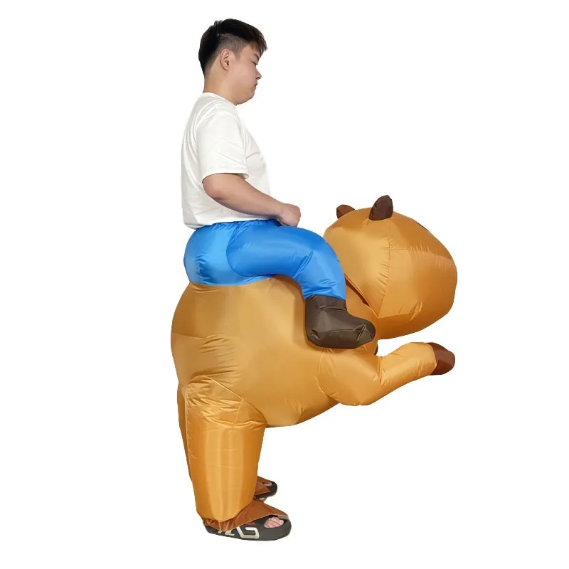 New Arrival Cartoon Animal Inflatable Costumes 2026 Capybara Inflatable Outfits Cute Animal Blow Up Clothing Party Beach Props
