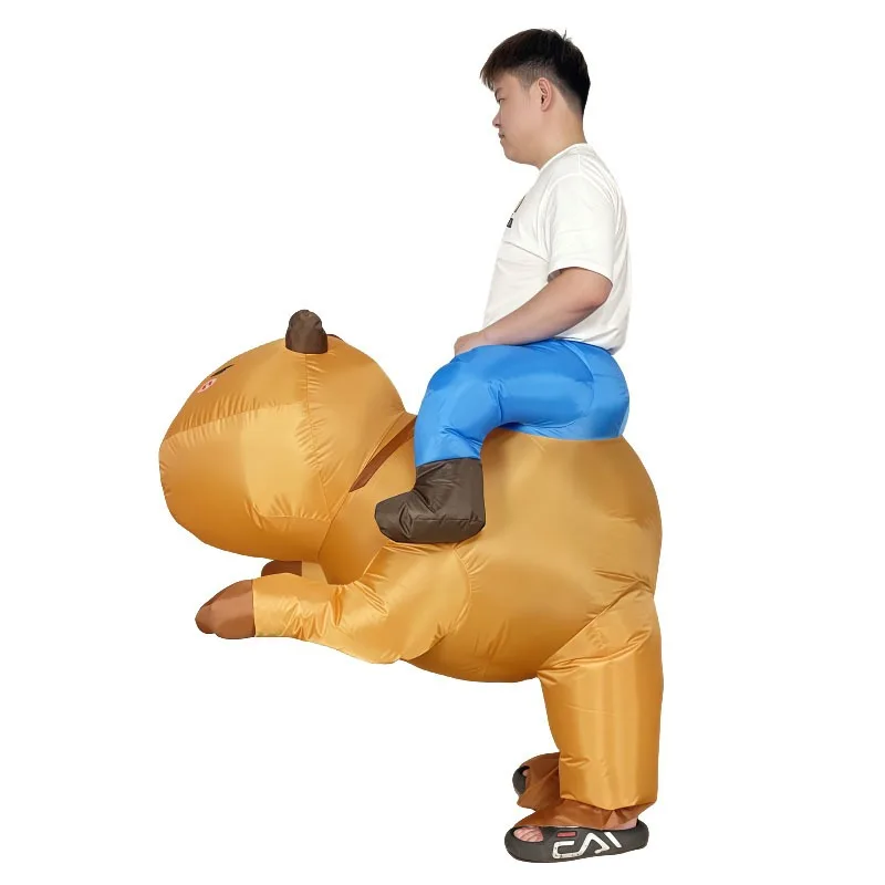 New Arrival Cartoon Animal Inflatable Costumes 2026 Capybara Inflatable Outfits Cute Animal Blow Up Clothing Party Beach Props