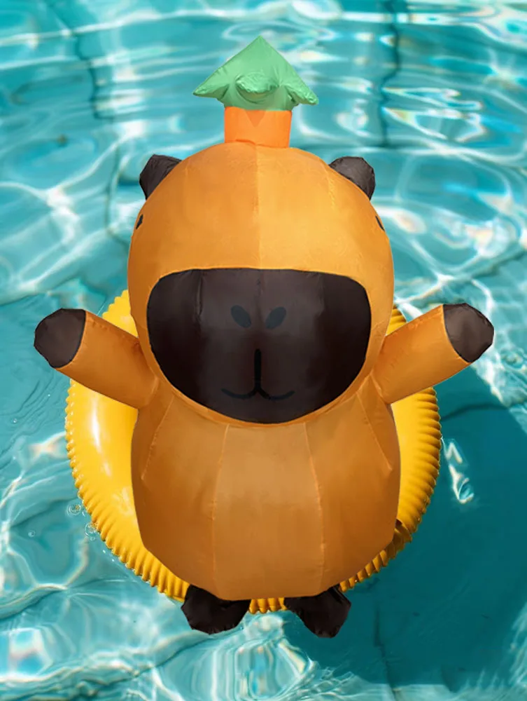 New Arrival Cartoon Animal Inflatable Costumes 2026 Capybara Inflatable Outfits Cute Animal Blow Up Clothing Party Beach Props