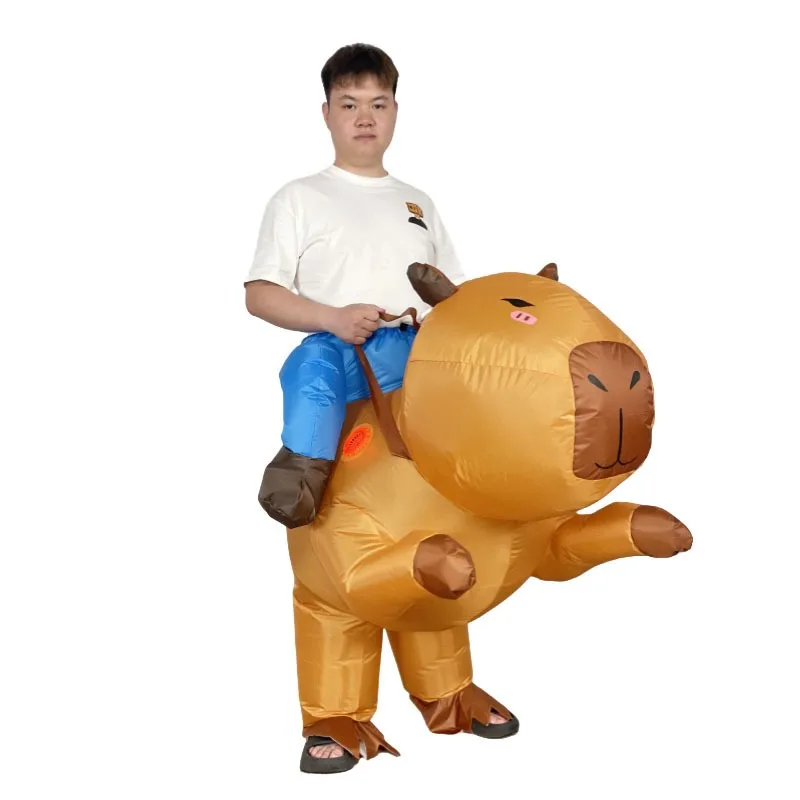 New Arrival Cartoon Animal Inflatable Costumes 2026 Capybara Inflatable Outfits Cute Animal Blow Up Clothing Party Beach Props