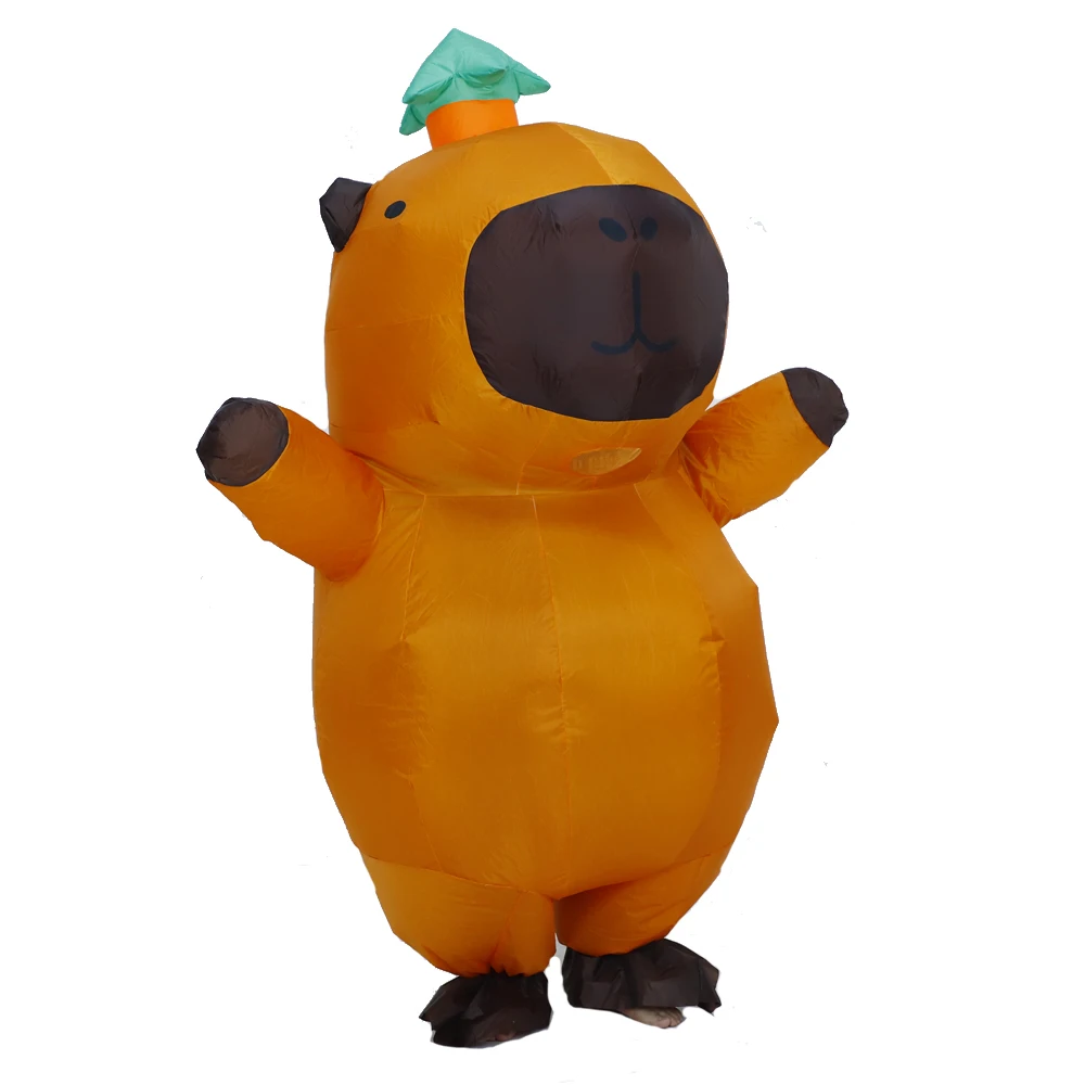 New Arrival Cartoon Animal Inflatable Costumes 2026 Capybara Inflatable Outfits Cute Animal Blow Up Clothing Party Beach Props