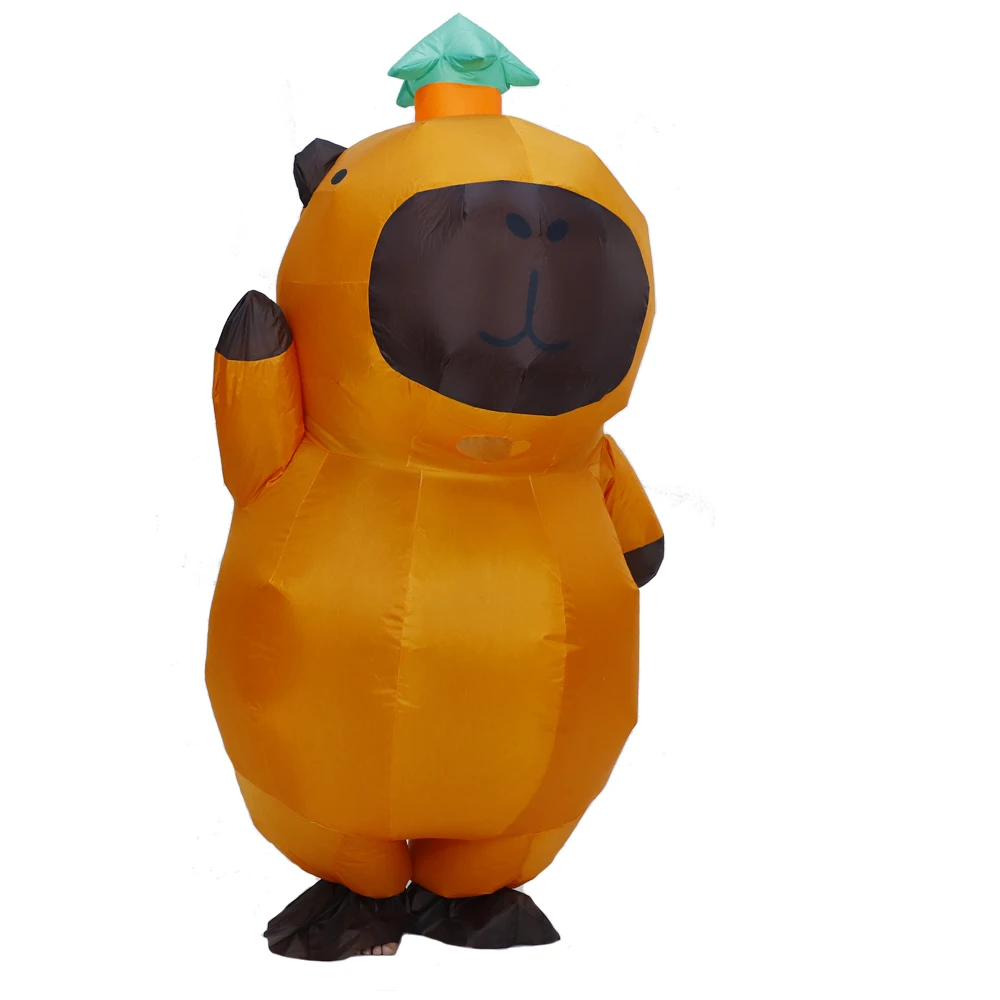New Arrival Cartoon Animal Inflatable Costumes 2026 Capybara Inflatable Outfits Cute Animal Blow Up Clothing Party Beach Props