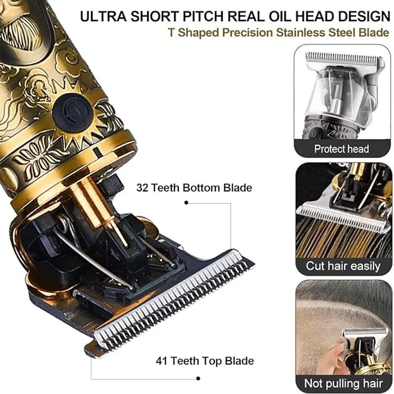 2026 New Arrival!Vintage T9 Hair Clipper Beard Shaving Body Hair Trimmer Clippers Electric Men Haircut Machine Barber Shaver