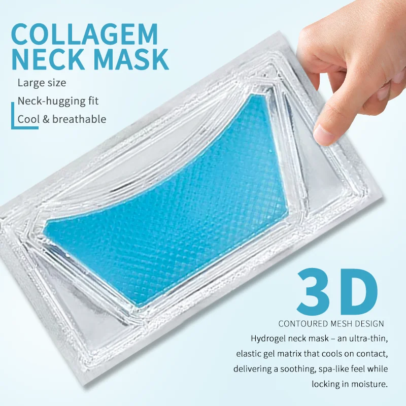 Collagen Neck Mask: Firm, Brighten & Hydrate. Anti-Aging, Tighten, Nourish, Smooth Wrinkles. Deep Moisturize for Youthful Neck S
