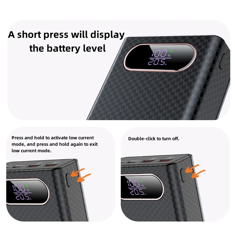 PD100W Fast Charging Power Bank DIY Kit 20V 5A 6x 21700 Battery Pack Portable Customizable No Soldering Easy Assemble