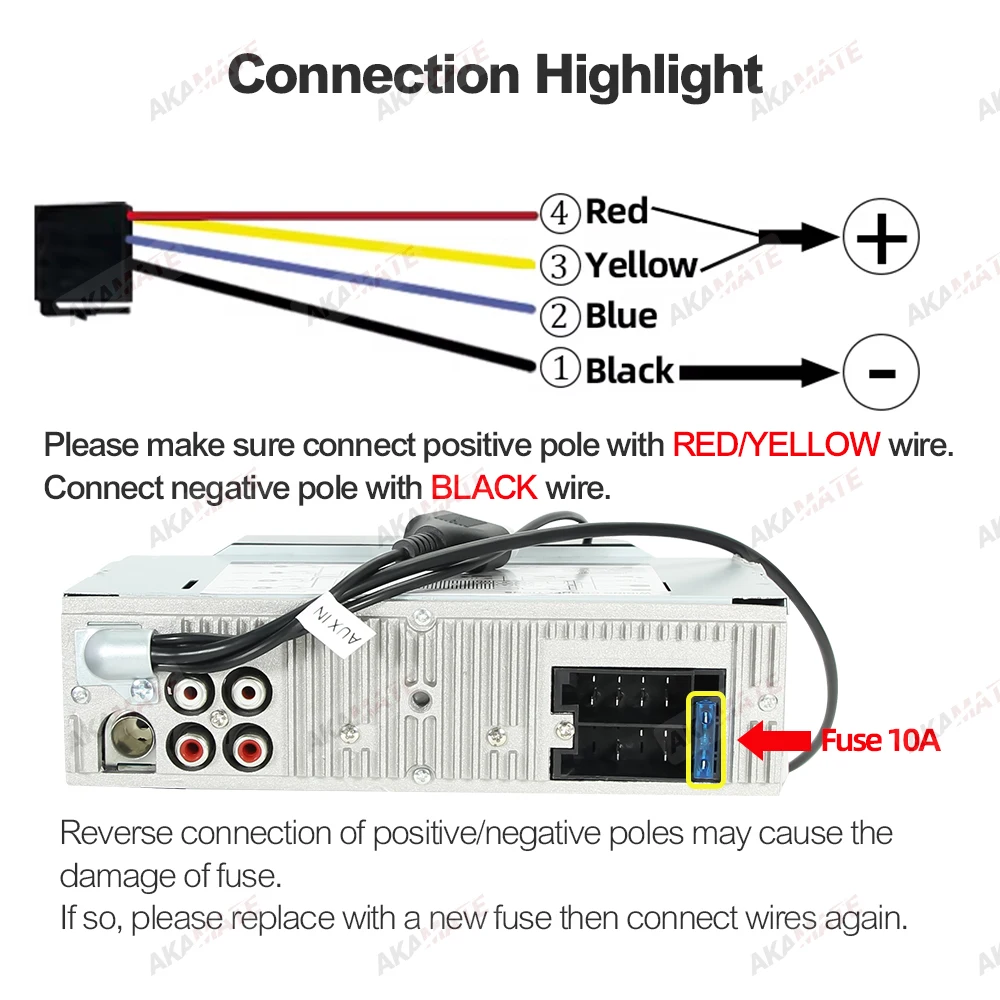 Retro Car Radio for Ford Bronco F-Series Mustang Galaxie Ranchero Multimedia Player FM AM RDS Bluetooth AUX USB 12V MP3 Stereo