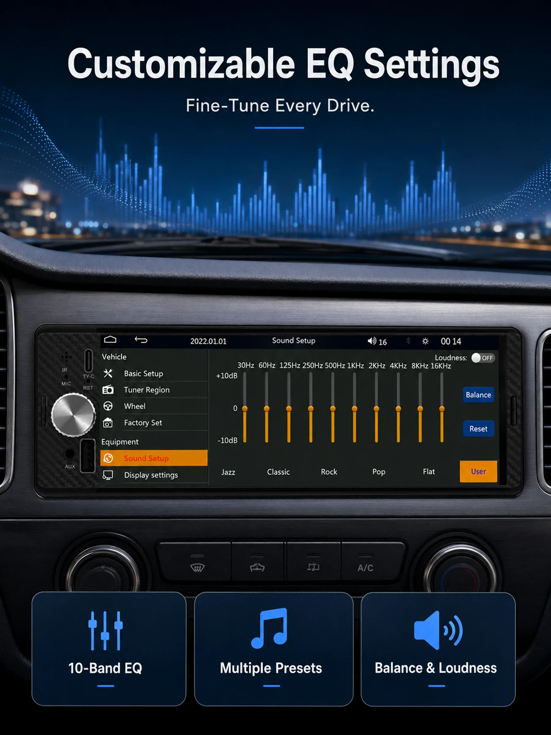 6.36 Inch 1Din Car Stereo Radio Wireless CarPlay Android Auto MP5 Player 1280x480 Touch Screen FM Multimedia Receiver