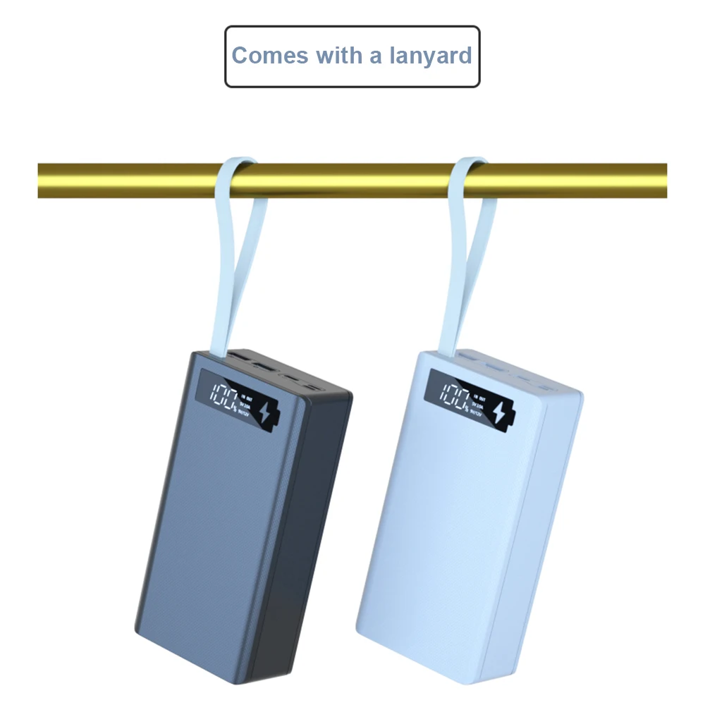 12*18650 Battery Power Bank Case Charger Box Holder Dual USB LCD Display Support Quick & Wireless Charger Battery Shell Storage