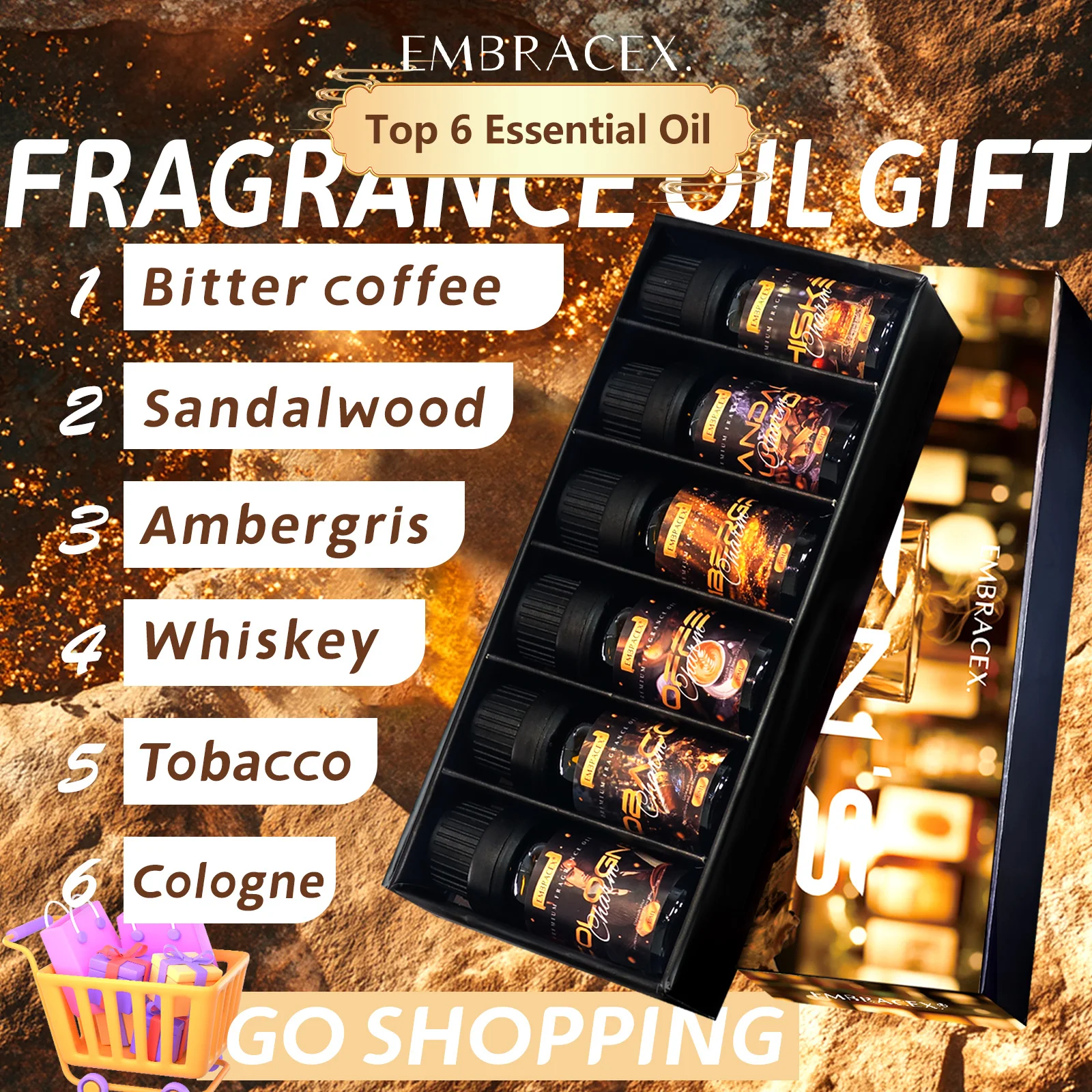 10ml Whiskey Fragrance Oils Men's Aroma Oils DIY Candle Gifts for Father/Husband