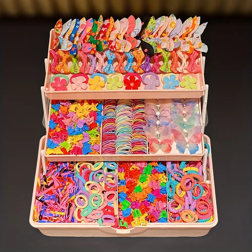 555 Pieces/Set, Colorful Butterfly Hair Clips for Girls, Stylish and Sweet Hairstyles, Hair Accessories.
