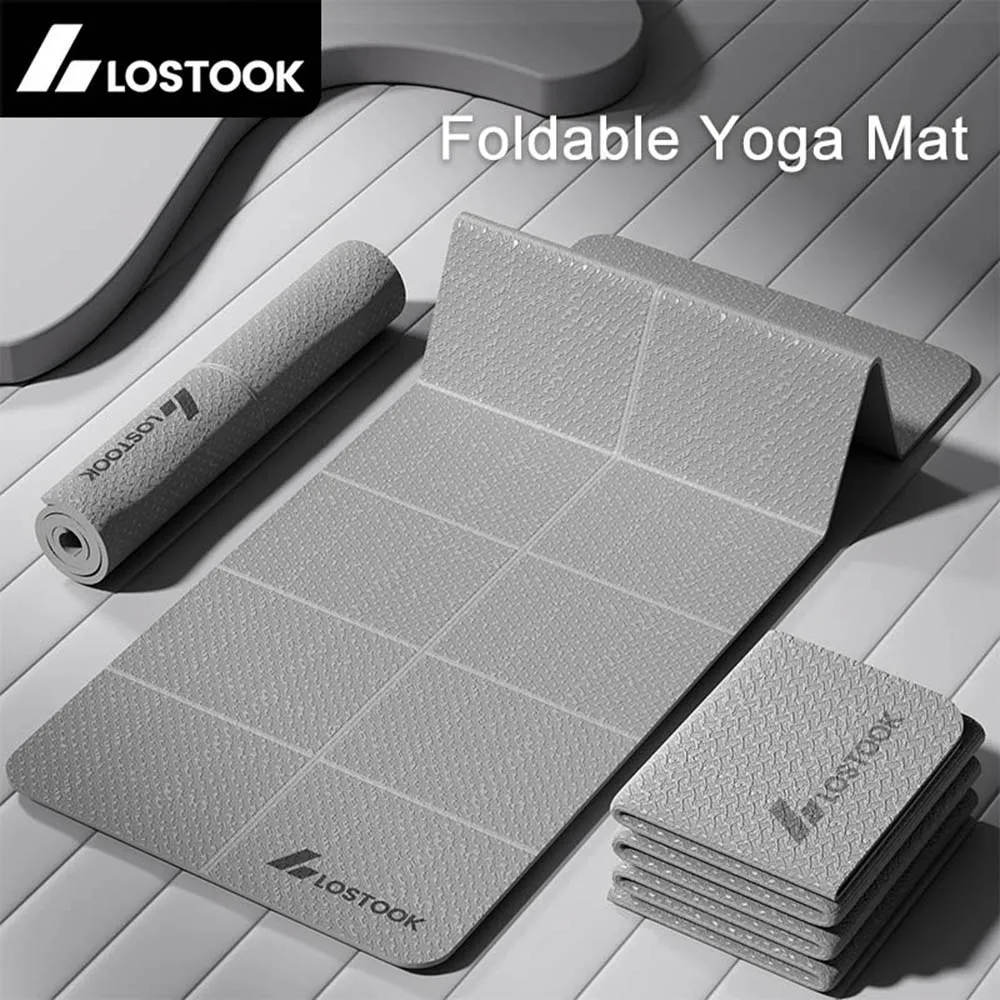 4mm Thick TPE Foldable Yoga Mat Easy to Store Travel Exercise Mat for Yoga Pilates Home Workouts And Floor Exercises