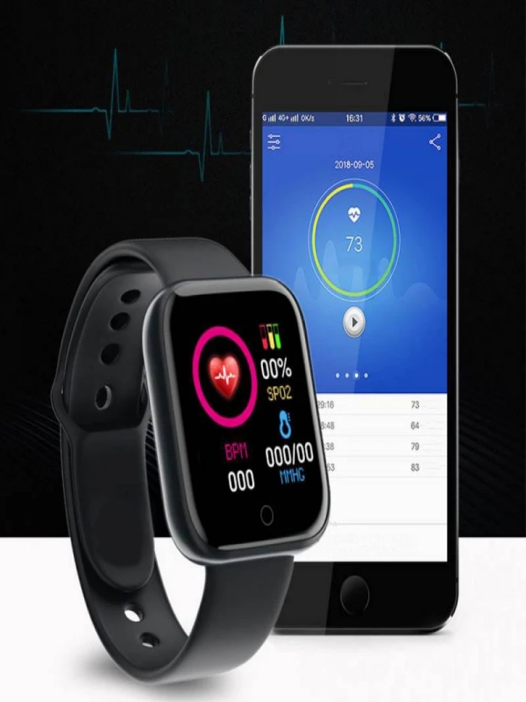 Men Smart Watches Color Screen Bluetooth Woman Fitness Sport Bracelet Health Sleep Monitor Electronic Clock Smartwatch Alarm Y68