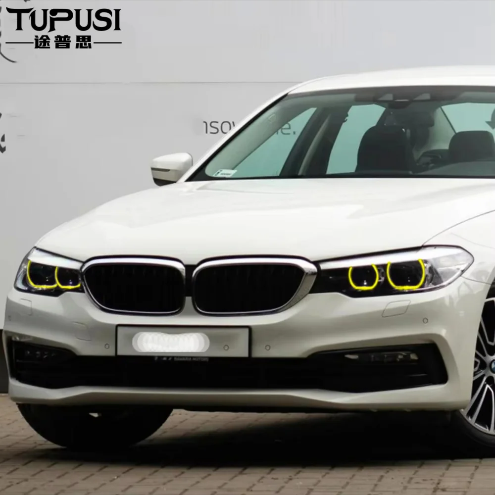 Yellow For BMW 5 Series G30 G31 G38 M5 6GT 2018-2020 LED DRL Headlight Daytime Running Lights 63117214939 63117214940