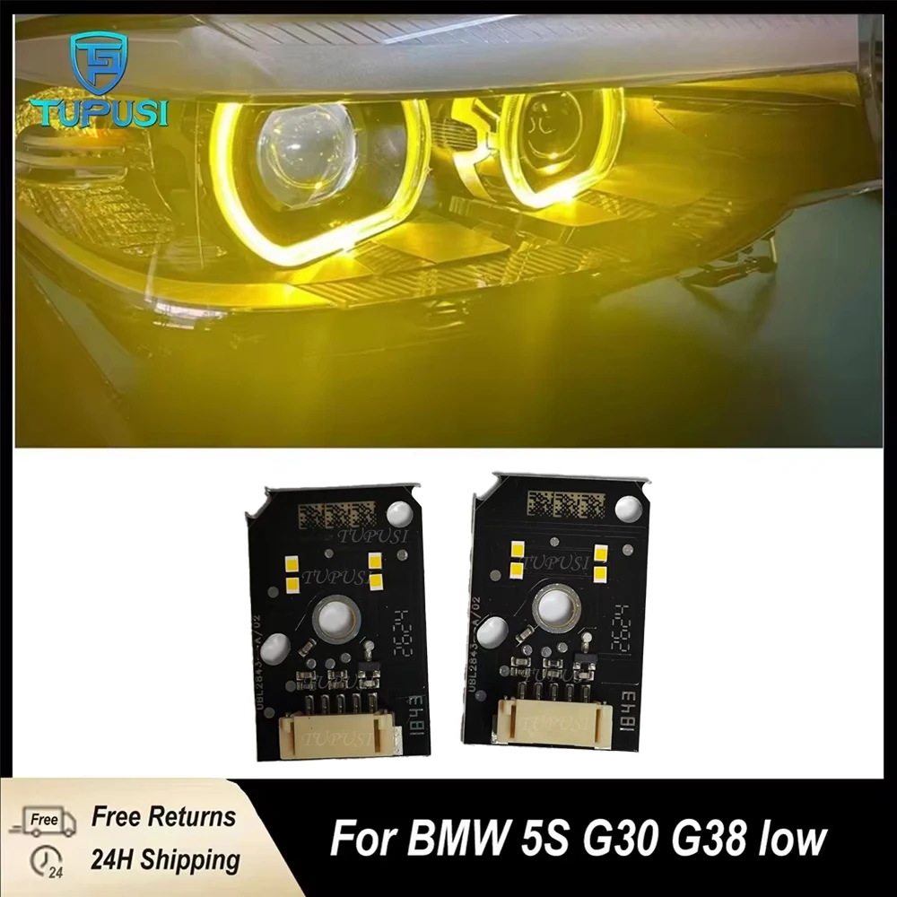 Yellow For BMW 5 Series G30 G31 G38 M5 6GT 2018-2020 LED DRL Headlight Daytime Running Lights 63117214939 63117214940