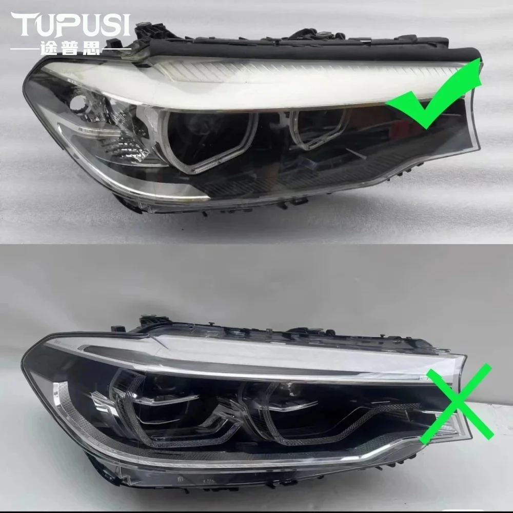 Yellow For BMW 5 Series G30 G31 G38 M5 6GT 2018-2020 LED DRL Headlight Daytime Running Lights 63117214939 63117214940