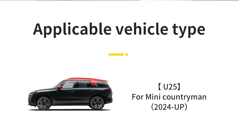 Car Door Handle Sticker Exterior Trim Cover For Mini Countryman U25 2024 2025 ABS Car Exterior Door Handle Bowl Decorative Shell