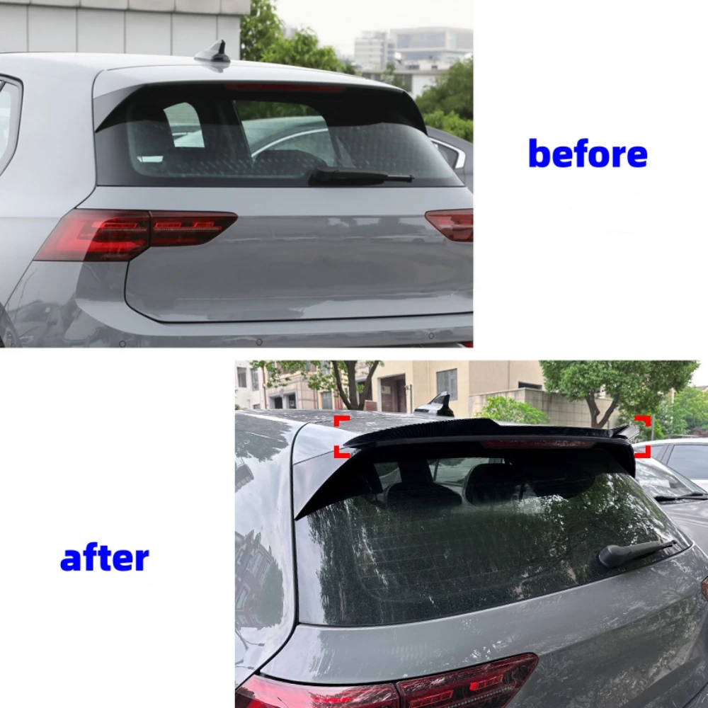 Maxton Style Car Rear Roof Spoiler Tail Wing For VW Golf MK8 Golf 8 GTI GTD R 2020-2023 Rear Spoiler Cap Rear Trunk Wing Bodykit