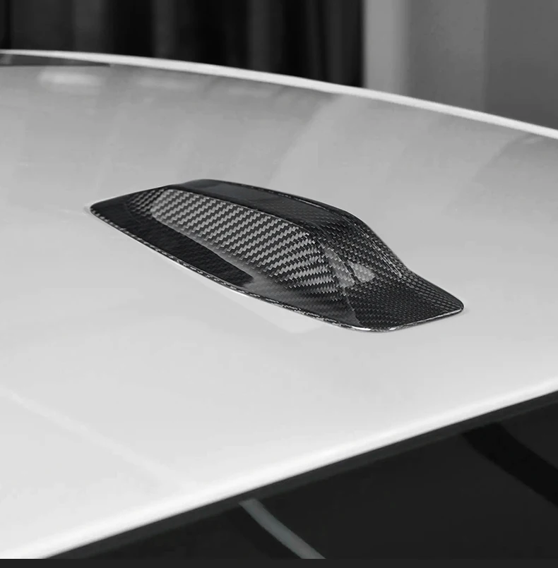 Real 3K Dry Carbon Fiber Car Shark Fin Antenna Shell Cover Suitable for BMW G60 G70 G90 G99 F70 U06 F26 G26 BEV U11