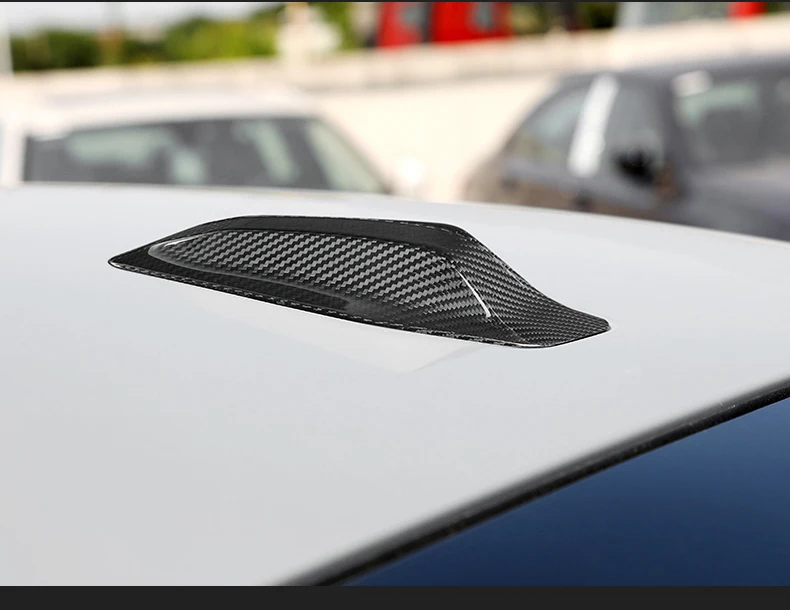 Real 3K Dry Carbon Fiber Car Shark Fin Antenna Shell Cover Suitable for BMW G60 G70 G90 G99 F70 U06 F26 G26 BEV U11