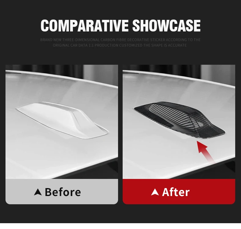 Real 3K Dry Carbon Fiber Car Shark Fin Antenna Shell Cover Suitable for BMW G60 G70 G90 G99 F70 U06 F26 G26 BEV U11
