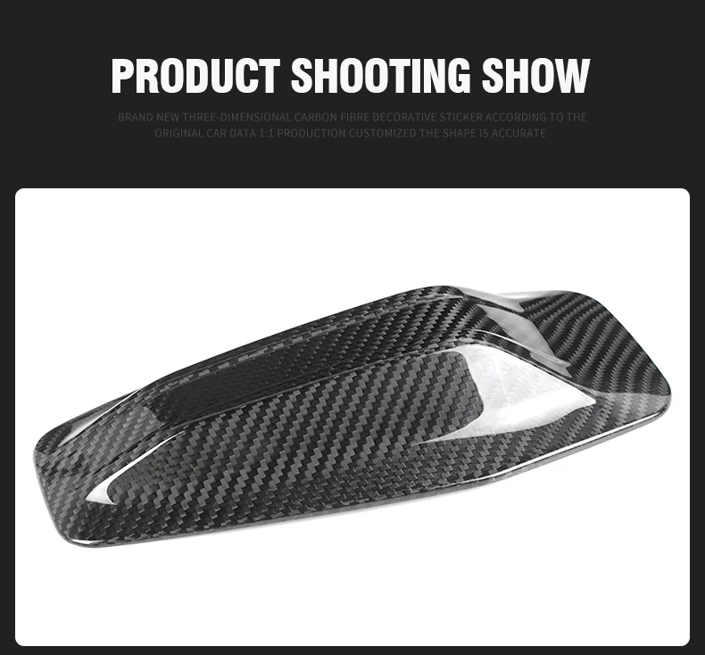 Real 3K Dry Carbon Fiber Car Shark Fin Antenna Shell Cover Suitable for BMW G60 G70 G90 G99 F70 U06 F26 G26 BEV U11