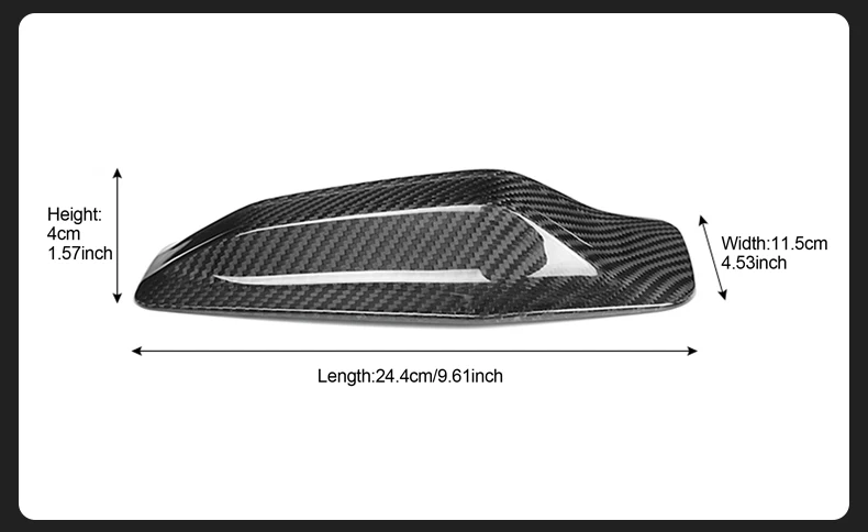 Real 3K Dry Carbon Fiber Car Shark Fin Antenna Shell Cover Suitable for BMW G60 G70 G90 G99 F70 U06 F26 G26 BEV U11