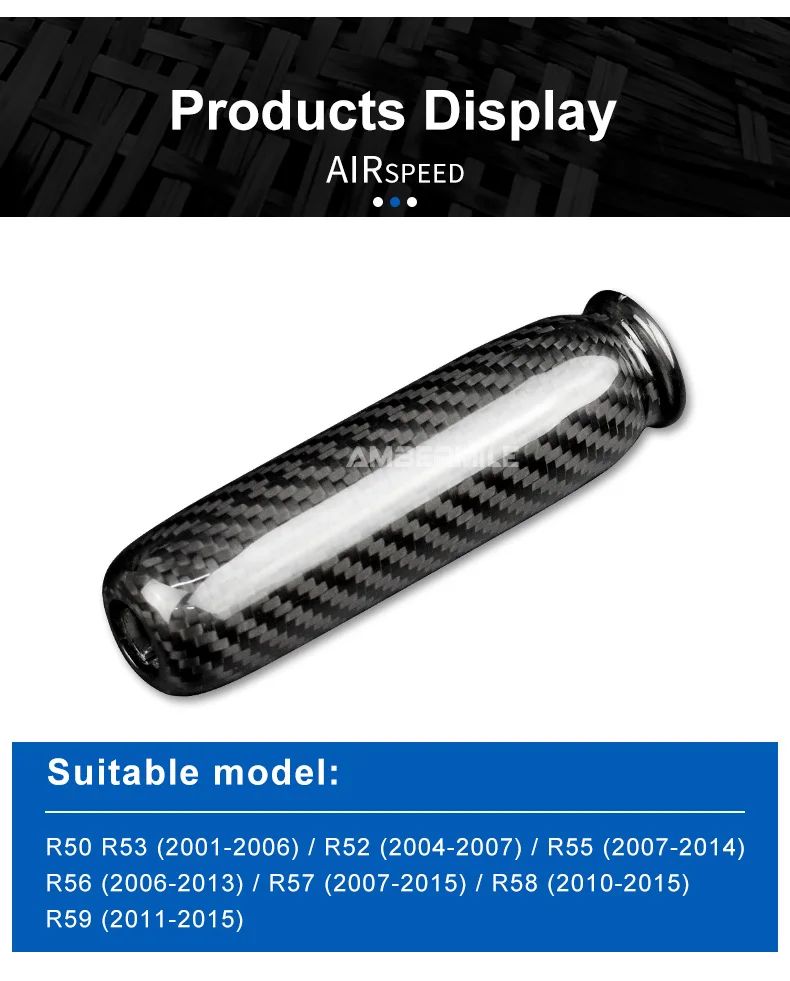 For BMW MINI Cooper R55 Clubman R56 R57 R58 R59 R50 R53 Dry Carbon Fiber Car Handbrake Grip Covers Interior Trim Accessories