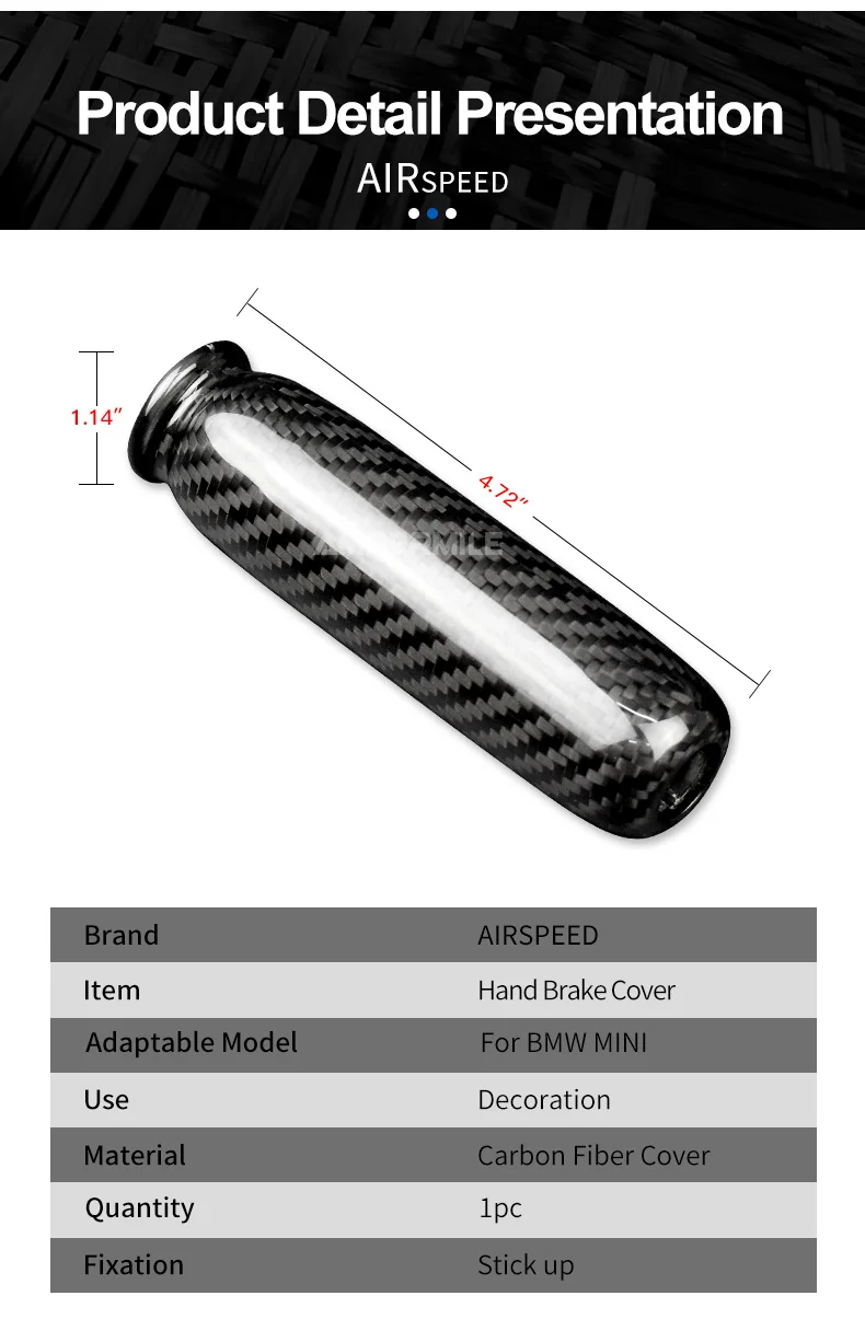 For BMW MINI Cooper R55 Clubman R56 R57 R58 R59 R50 R53 Dry Carbon Fiber Car Handbrake Grip Covers Interior Trim Accessories